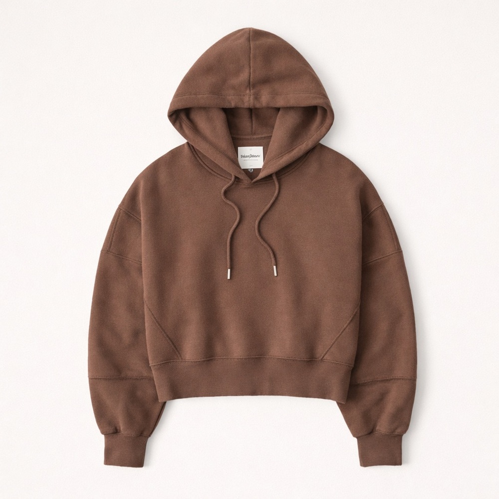 Abercrombie Essential SoftAF Max Espresso Hoodie Brown Popover Size Medium NWT